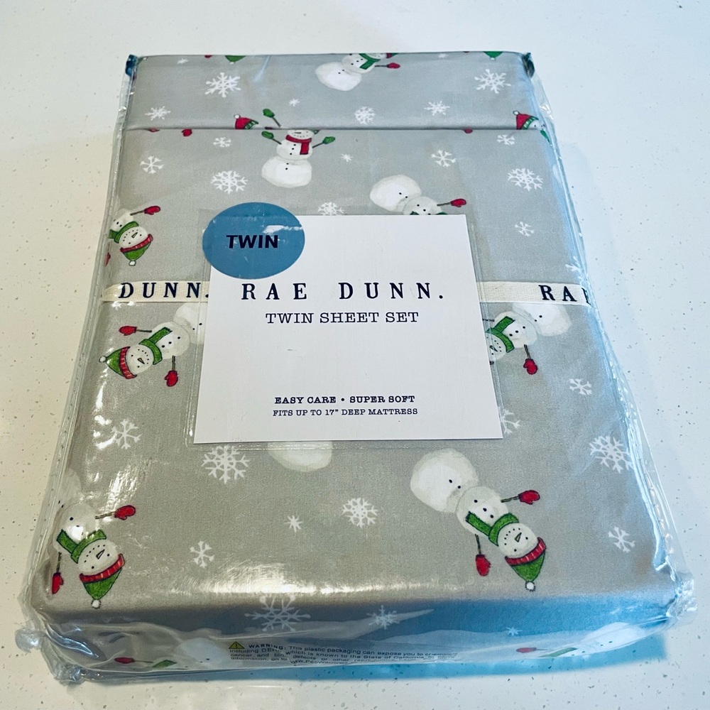 Rae Dunn Twin Sheet Set NIB